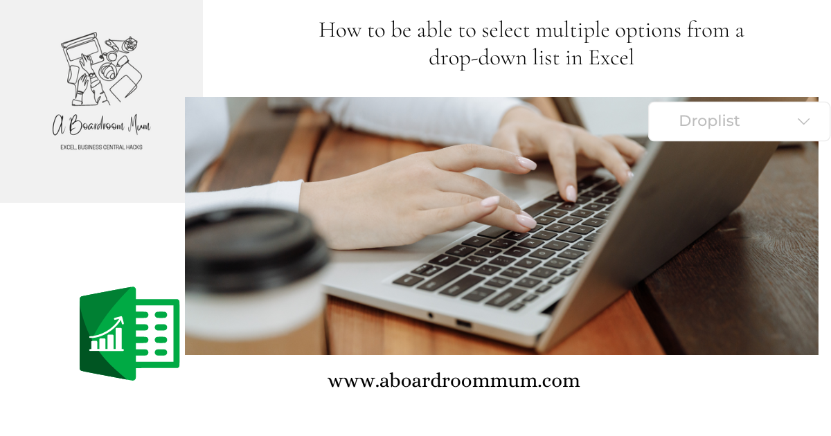 How to Create Multi-choice dropdown otpions in Excel